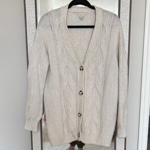 a new day Cream Cable Knit Cardigan